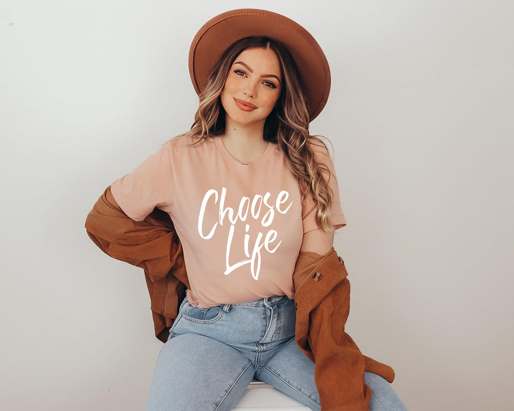 Choose Life Christian T-shirt (Handwritten)