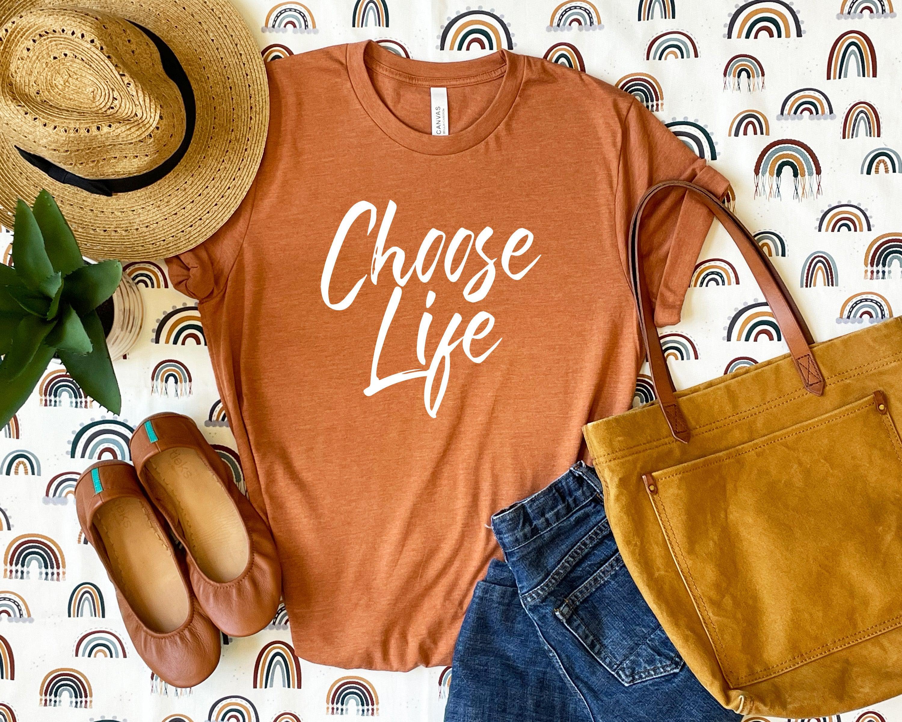 Choose Life Christian T-shirt (Handwritten)