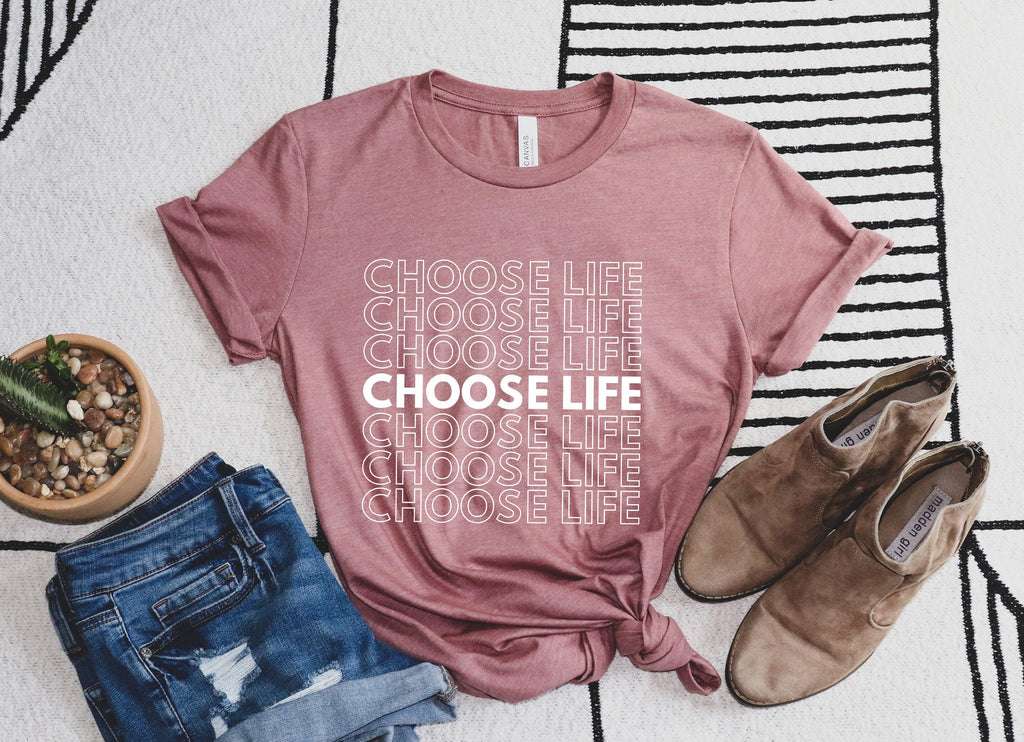 Choose Life Christian T-shirt (Repeat)