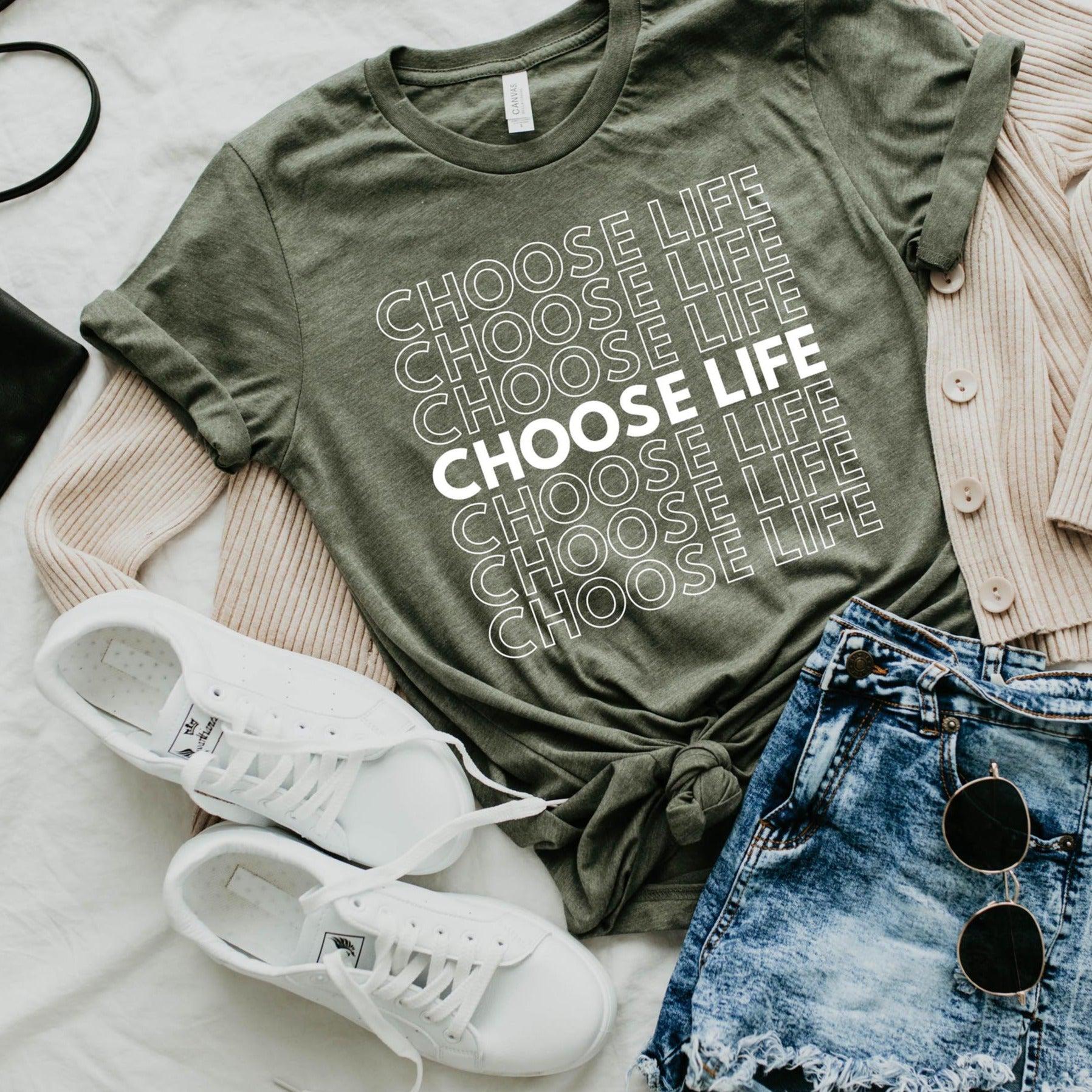 Choose Life Christian T-shirt (Repeat)