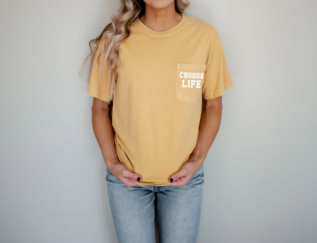 Choose Life Comfort Colors Pocket T Shirt | Pro life, Christian shirt