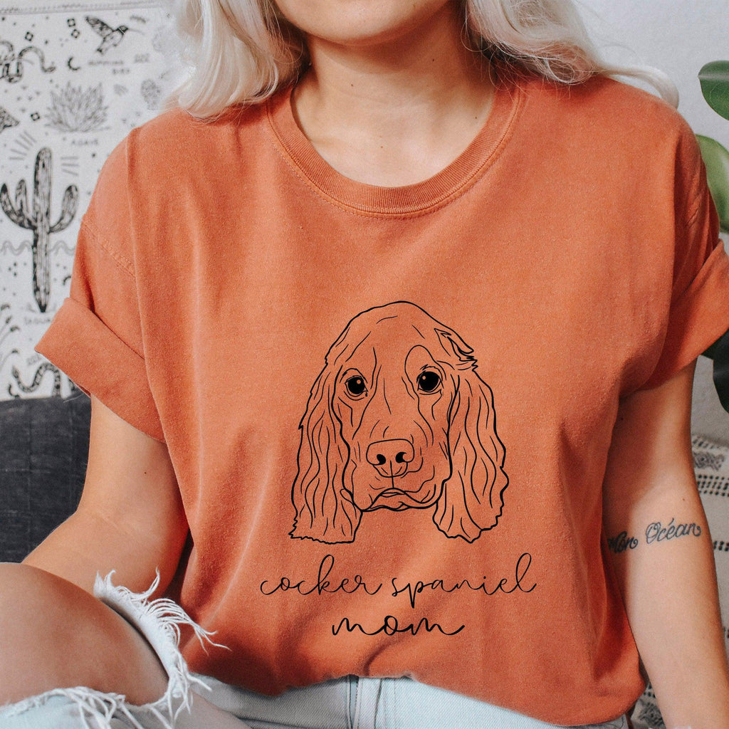 Cocker Spaniel Dog mom Comfort Colors T Shirt