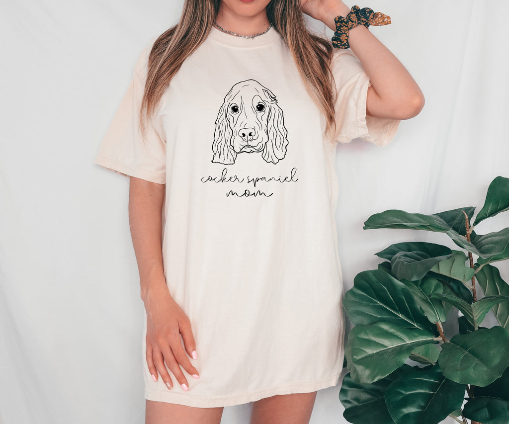 Cocker Spaniel Dog mom Comfort Colors T Shirt