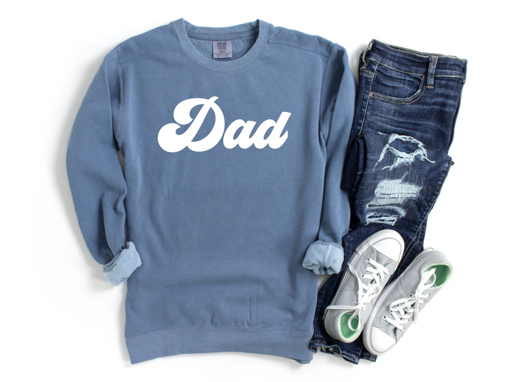 Dad Garment Dyed Comfort Colors Sweatshirt (Groovy)