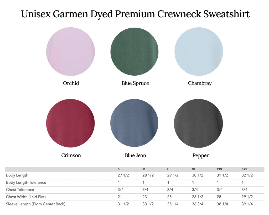 Dad Garment Dyed Comfort Colors Sweatshirt (Groovy Left Chest)
