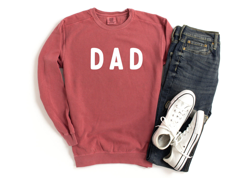 Dad Garment Dyed Comfort Colors Sweatshirt (Rounded Font)