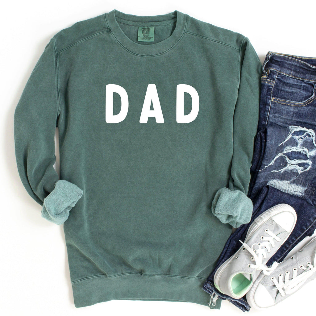 Dad Garment Dyed Comfort Colors Sweatshirt (Rounded Font)
