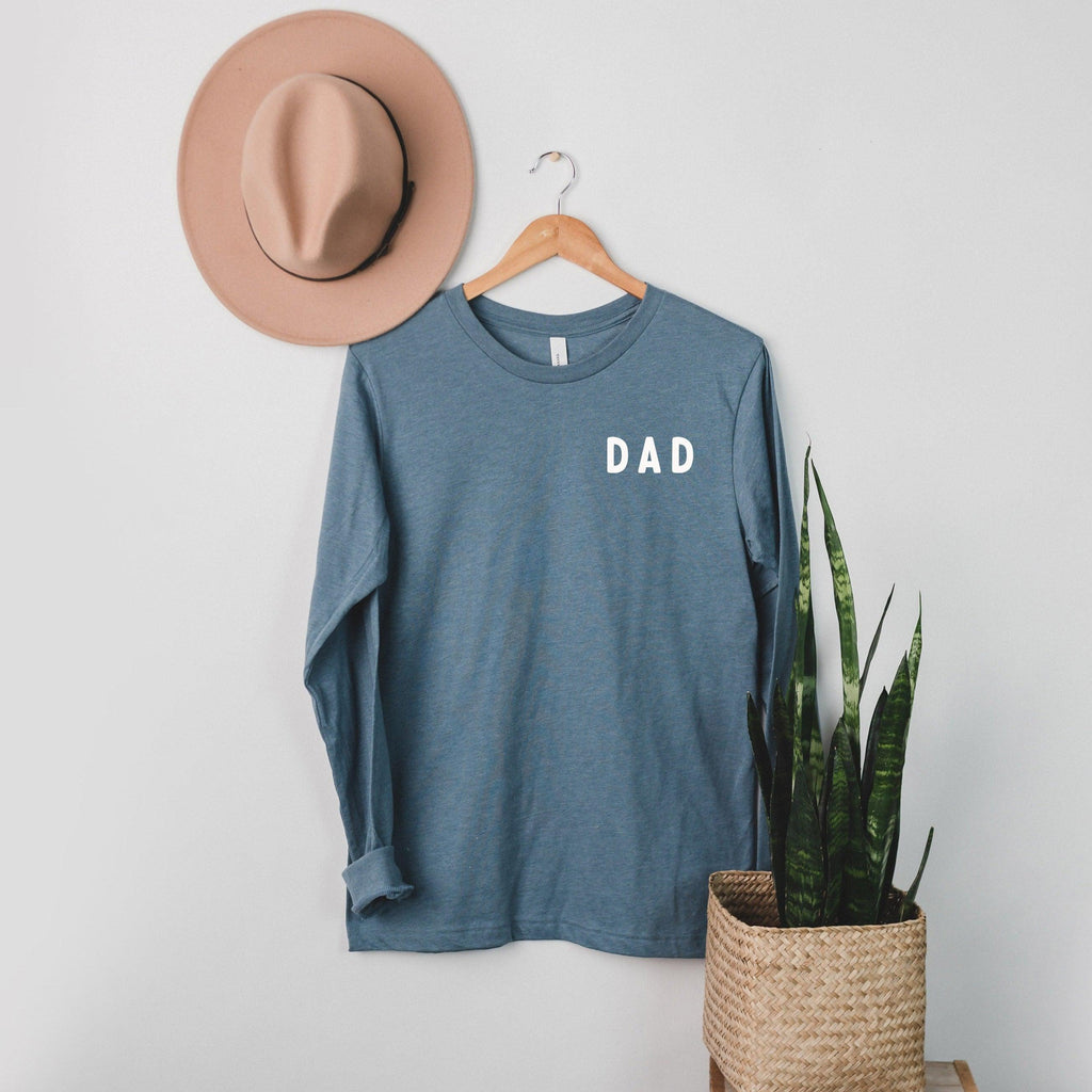 Dad Long Sleeve T Shirt (Rounded font corner)