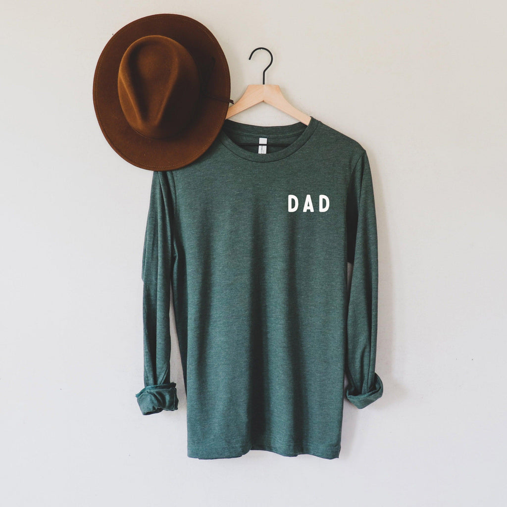 Dad Long Sleeve T Shirt (Rounded font corner)