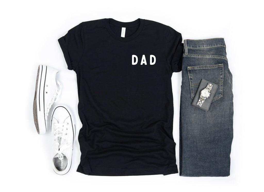Dad T Shirt | Daddy T shirt, Mother's day matching shirts (Rounded font left corner)