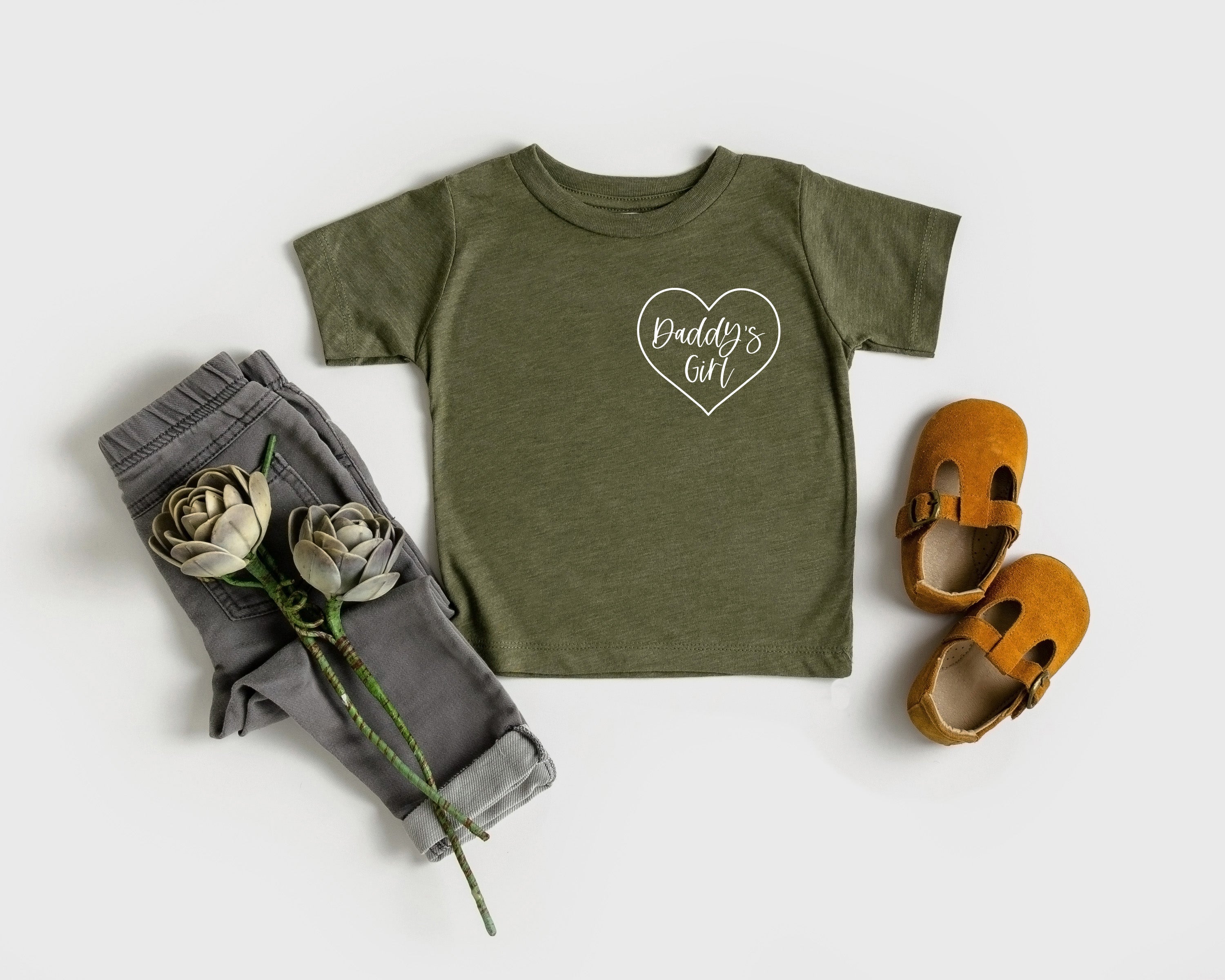 Daddy's Girl Heart Around Baby And Toddler T Shirt