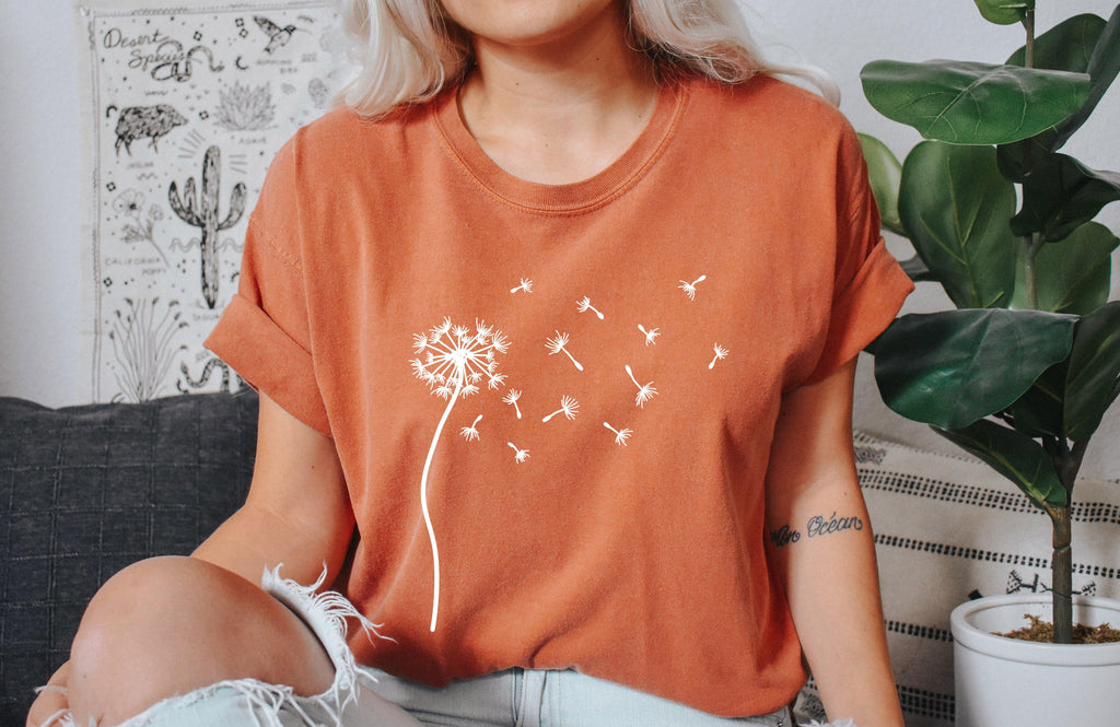 Dandelion Wildflowers Comfort Colors T Shirt