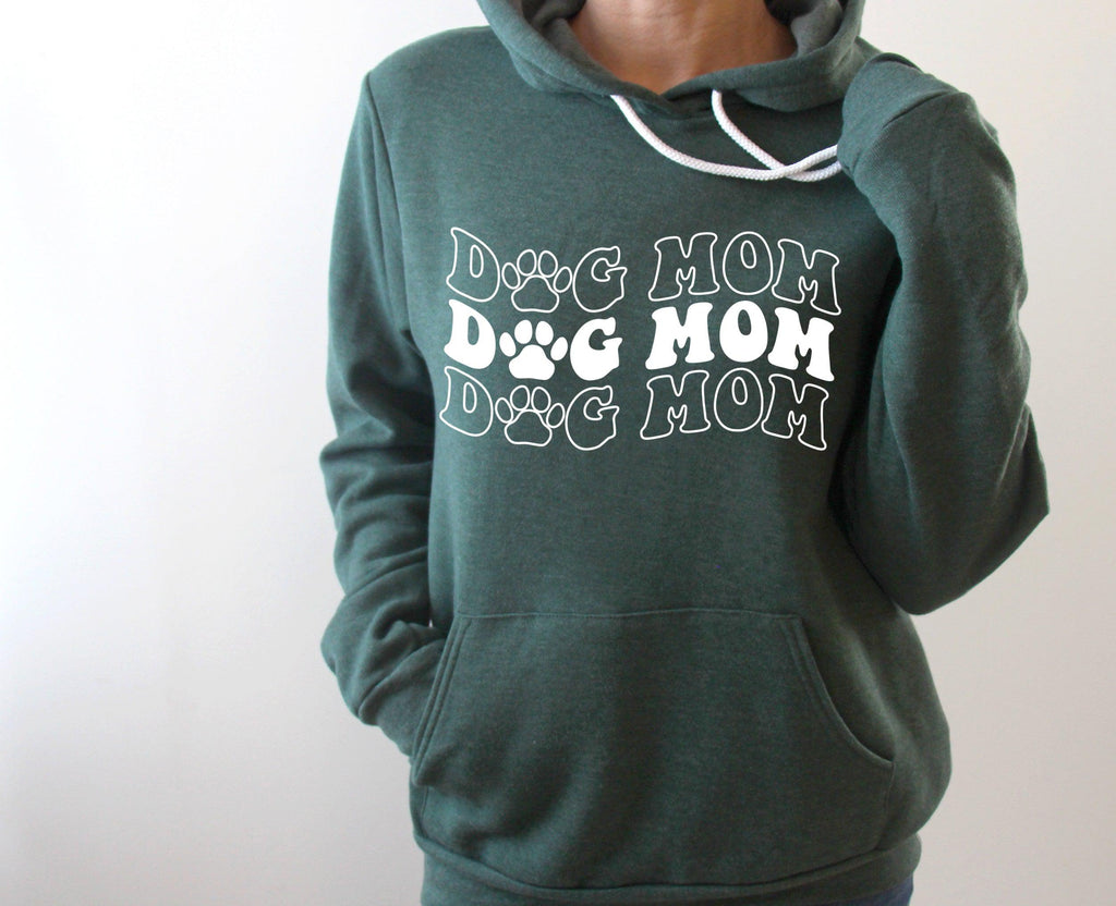 Dog Mom Sponge Fleece hoodie Sweatshirt (Groovy)