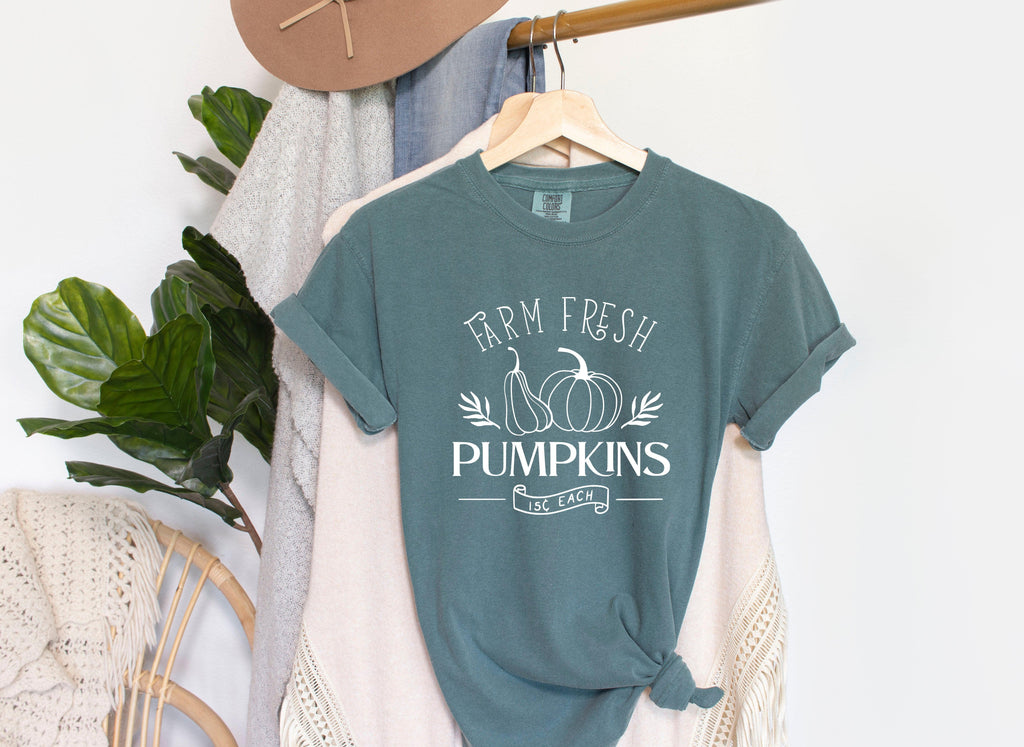 Farm Fresh Pumpkins Fall Comfort Colors T Shirt