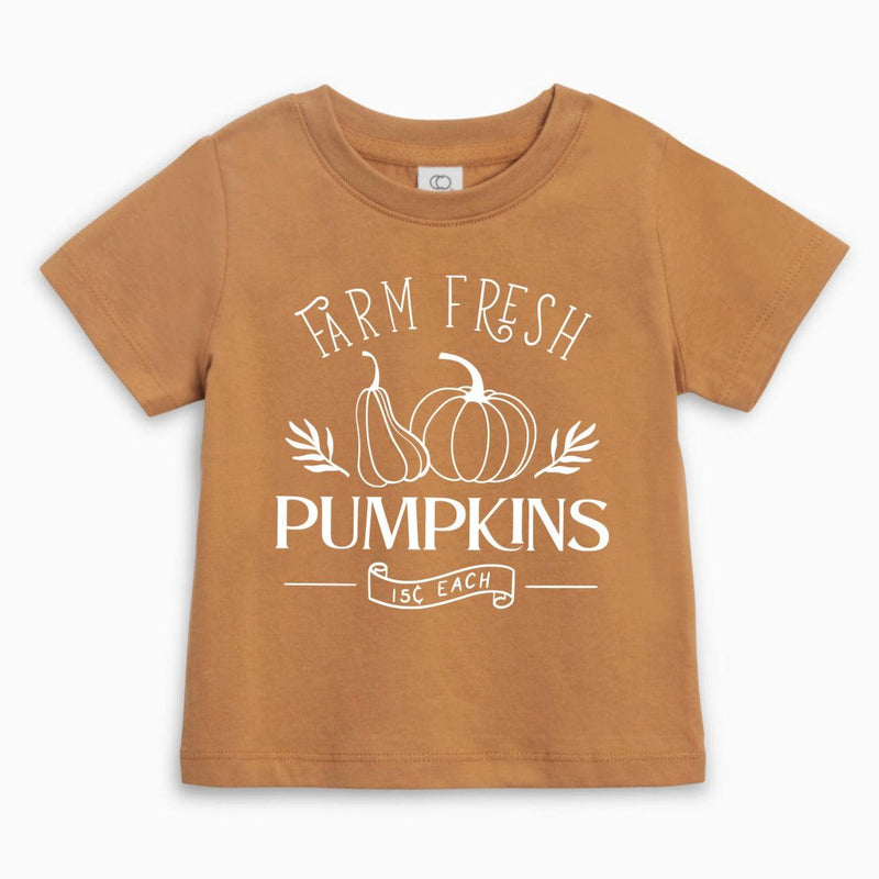 Farm Fresh Pumpkins Fall Organic Cotton Baby And Toddler Tee | Thanksgiving