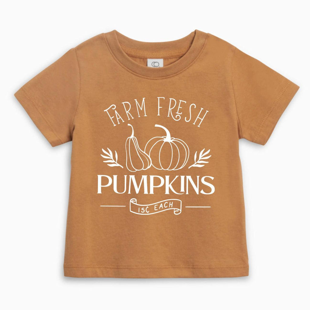 Farm Fresh Pumpkins Fall Organic Cotton Baby And Toddler Tee | Thanksgiving