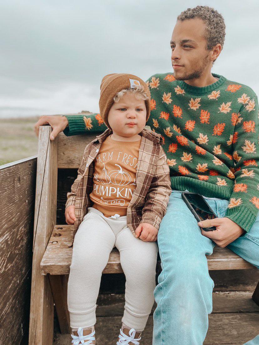 Farm Fresh Pumpkins Organic Cotton Baby and Toddler Fall and Winter Pullover