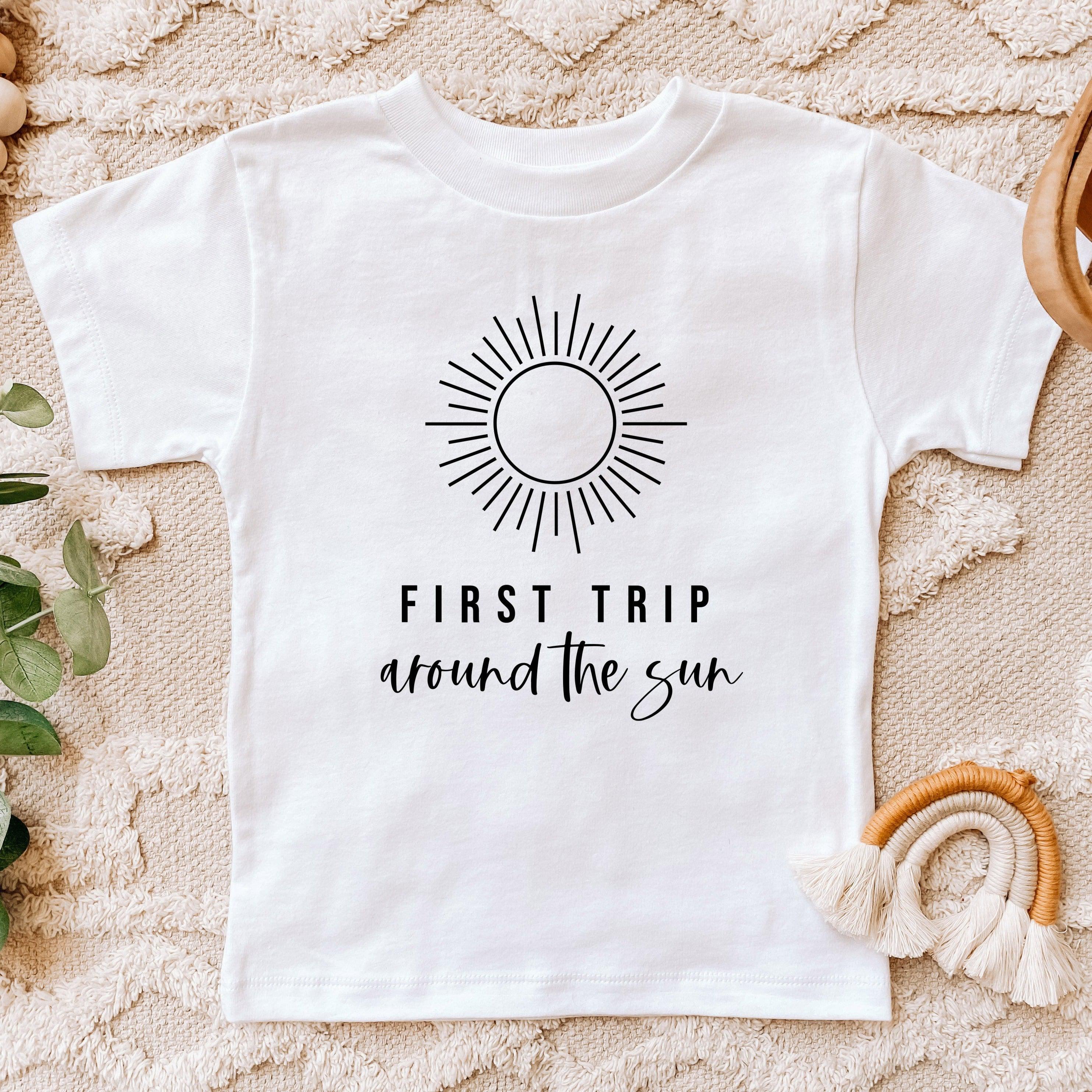 First Trip Around The Sun Organic Cotton Kids Tee