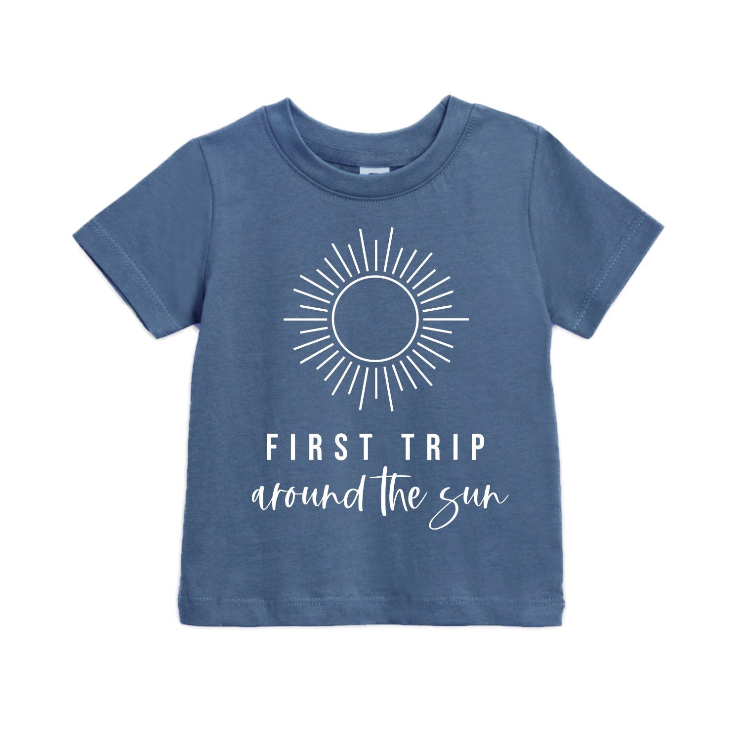 First Trip Around the Sun Baby and Toddler Space Themed First Birthday T shirt