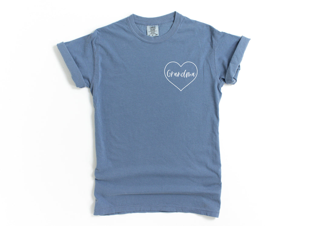 Grandma Comfort Colors T Shirt | Mother's day Gift (Heart Around)