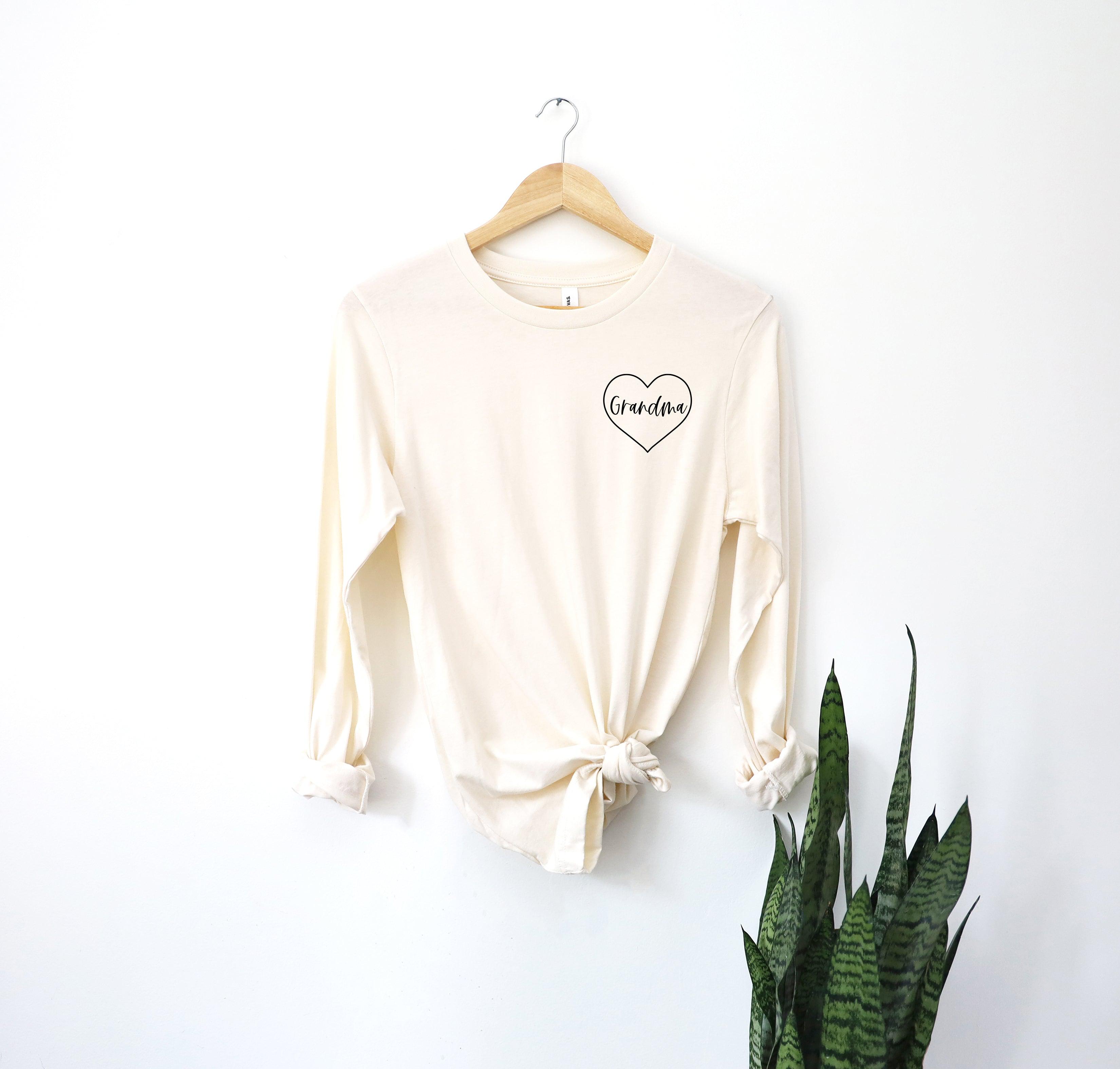 Grandma Long Sleeve Tshirt | Mother's day (Heart Around)