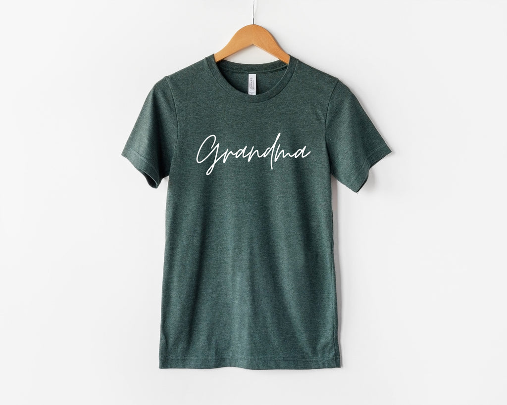 Grandma Mother's Day Gift T Shirt (Cursive)