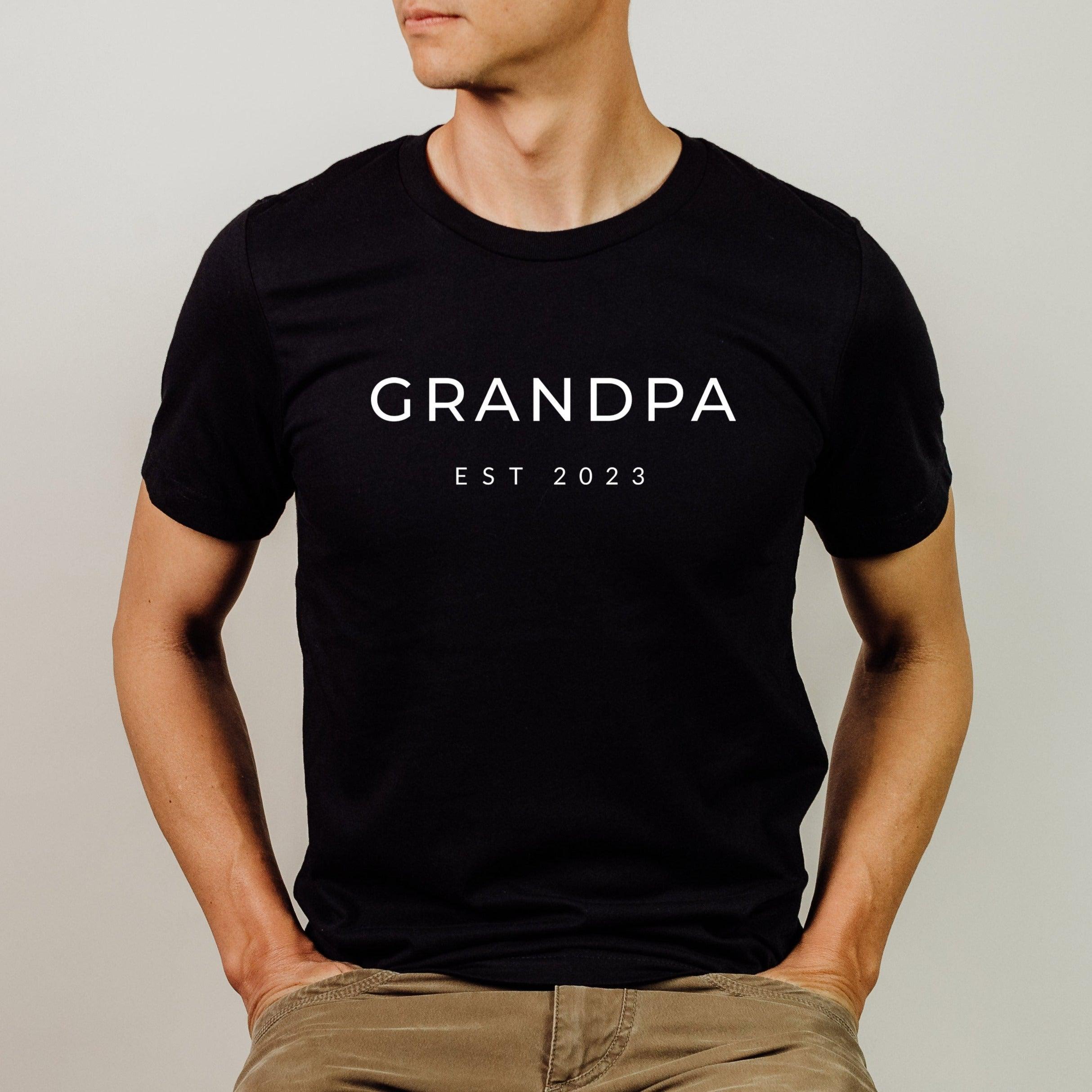 Grandpa Est 2023 Tshirt | Father's day, Pregnancy announcement