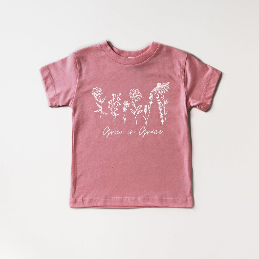 Grow In Grace Wildflowers Organic Cotton Baby And Kids Tee