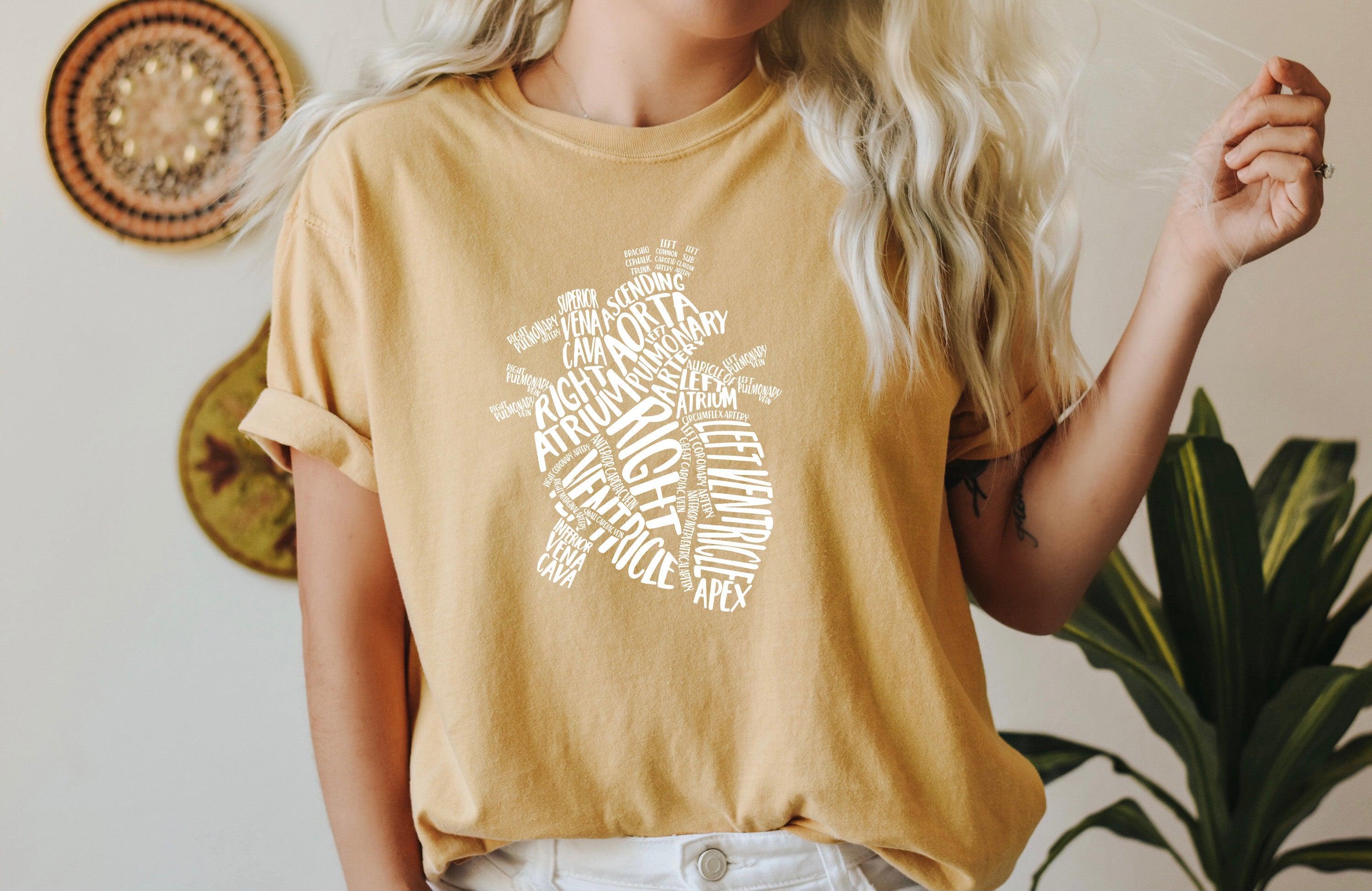 Heart Anatomy Comfort Colors T Shirt