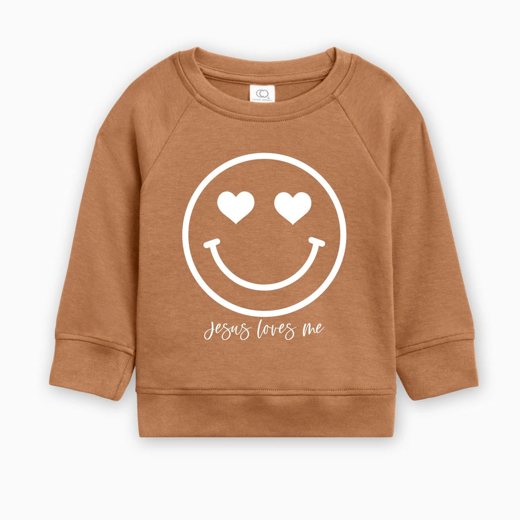 Heart Smile Jesus Loves Me Easter Baby And Toddler Organic Cotton Pullover
