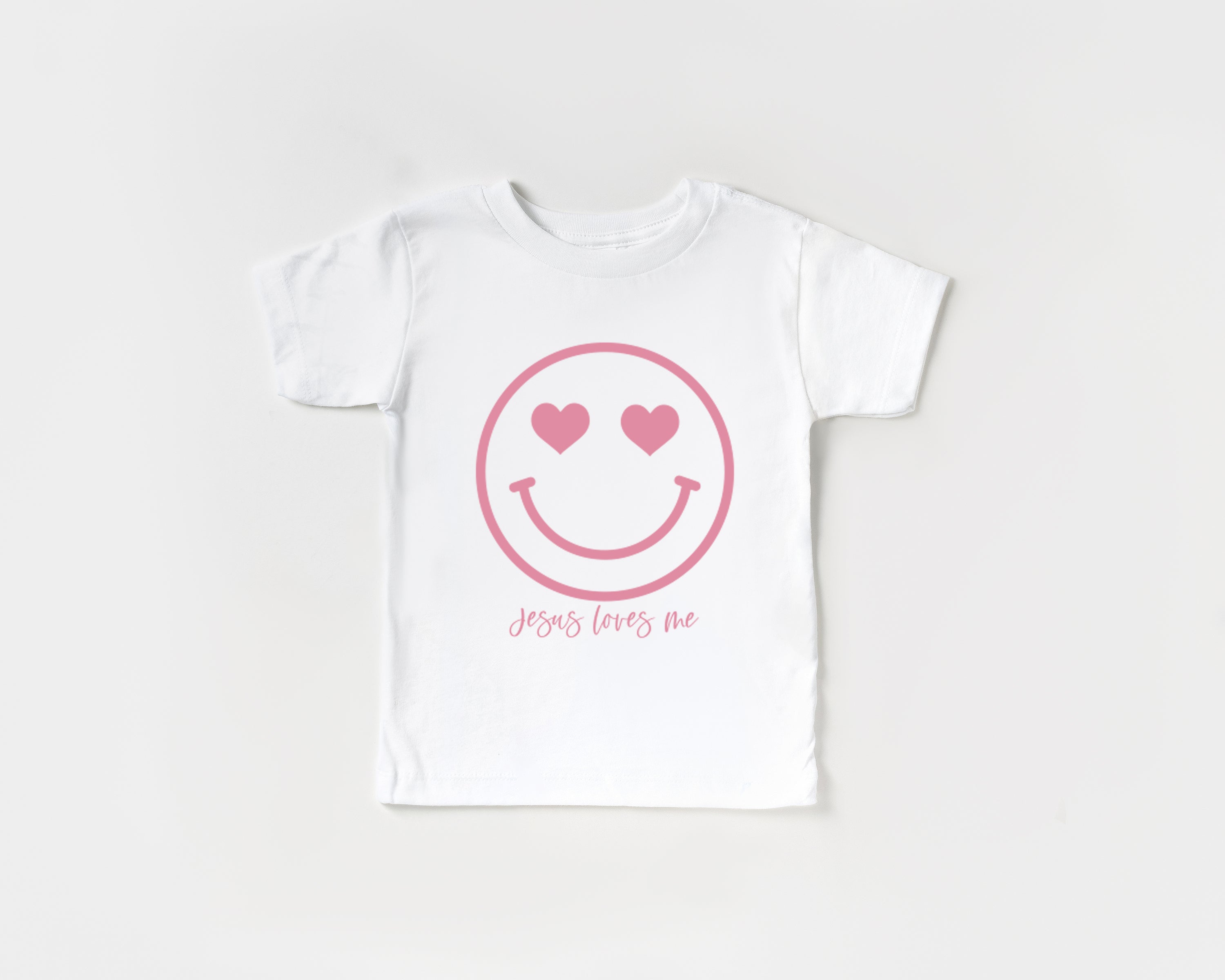 Heart Smile Jesus Loves Me Organic Cotton Baby And Kids Tee