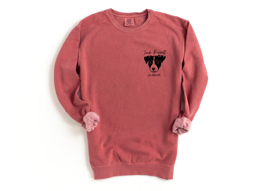 Jack Russell Terrier Dog mom Garment Dyed Sweatshirt