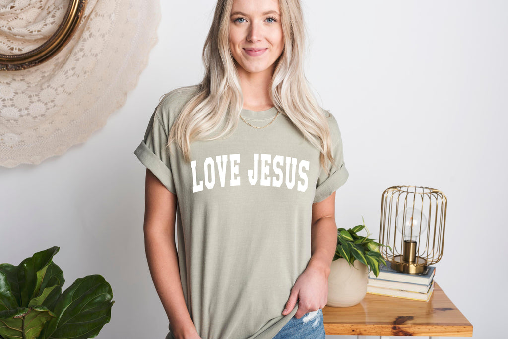 Love Jesus Christian Comfort Colors T Shirt