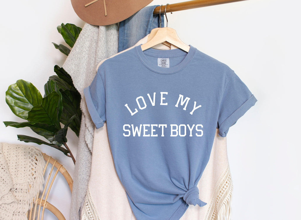 Love My Sweet Boys Boy Mom Comfort Colors T Shirt