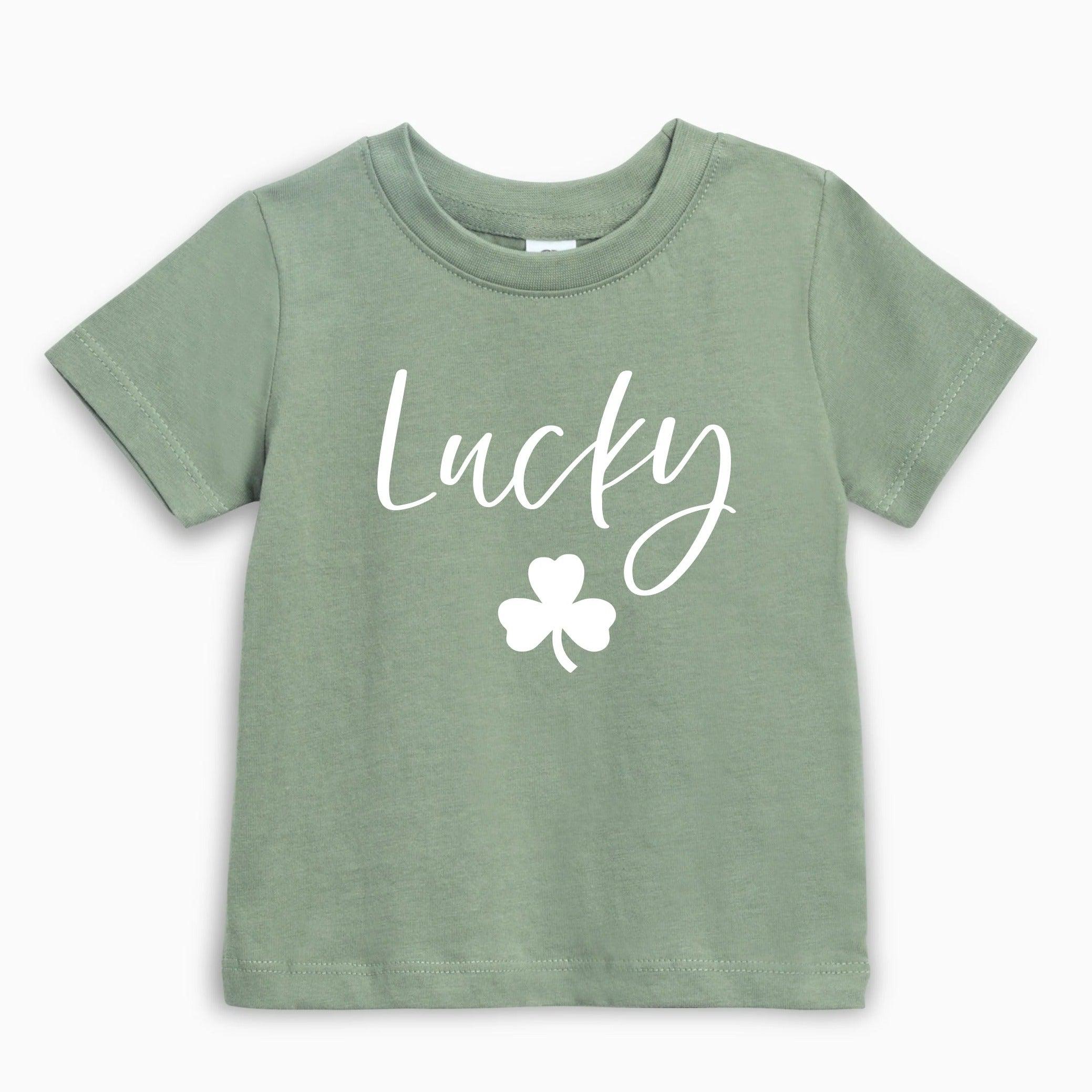 Lucky Clover Shamrock Organic Cotton Baby And Kids Tee