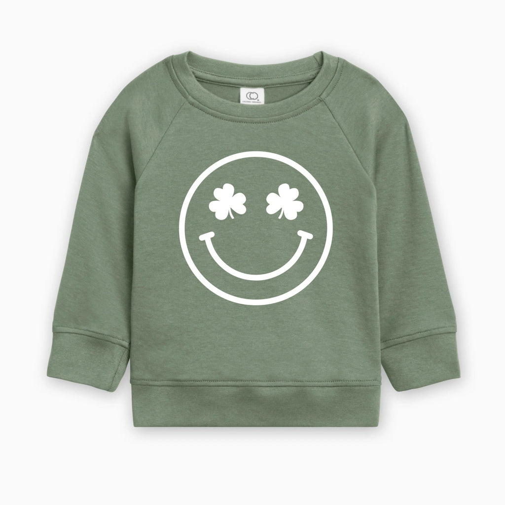 Lucky Smile With Clover Organic Cotton Pullover