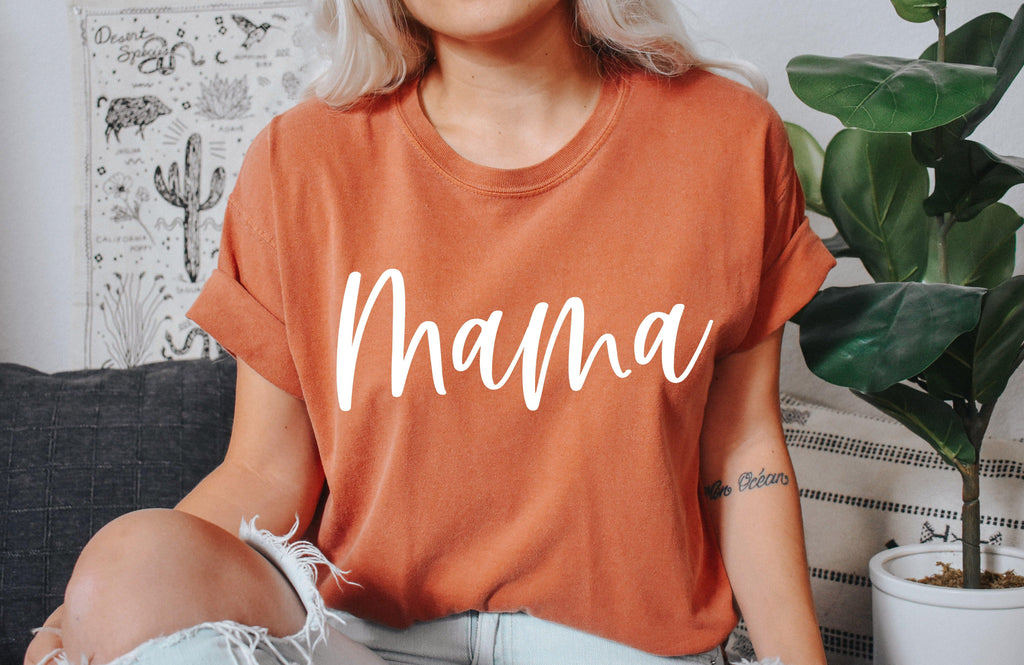 Mama Comfort Colors T Shirt (Cursive 2)