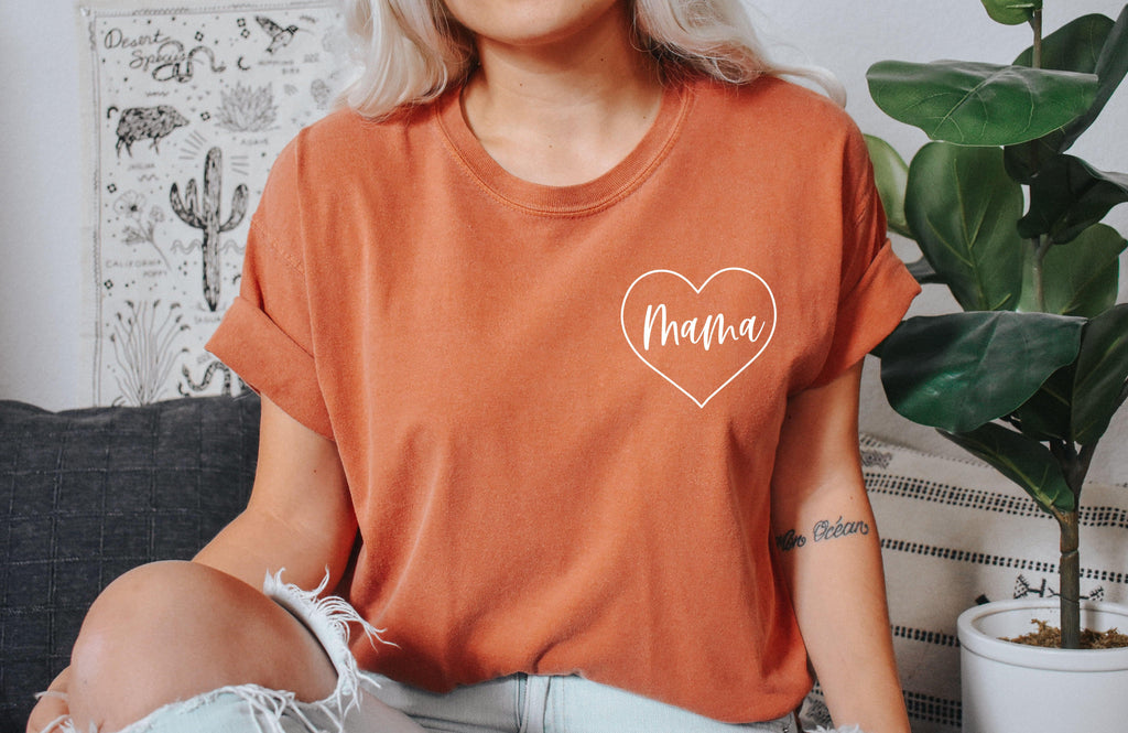 Mama Comfort Colors T Shirt (Heart Around)