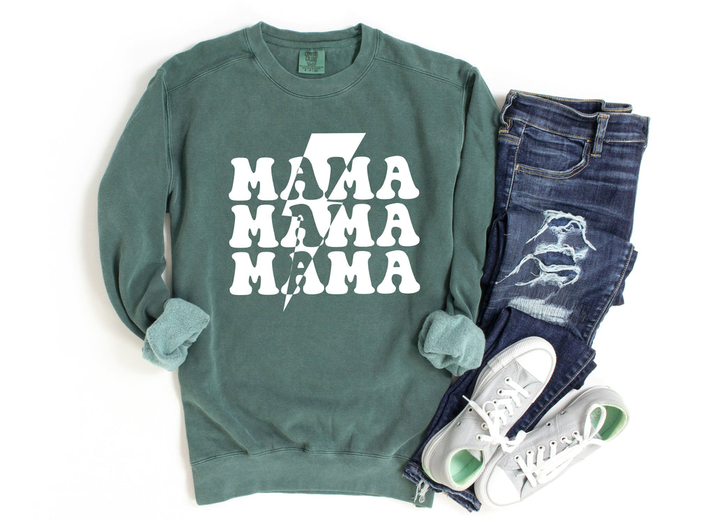 Mama Garment Dyed Sweatshirt (Lightning)
