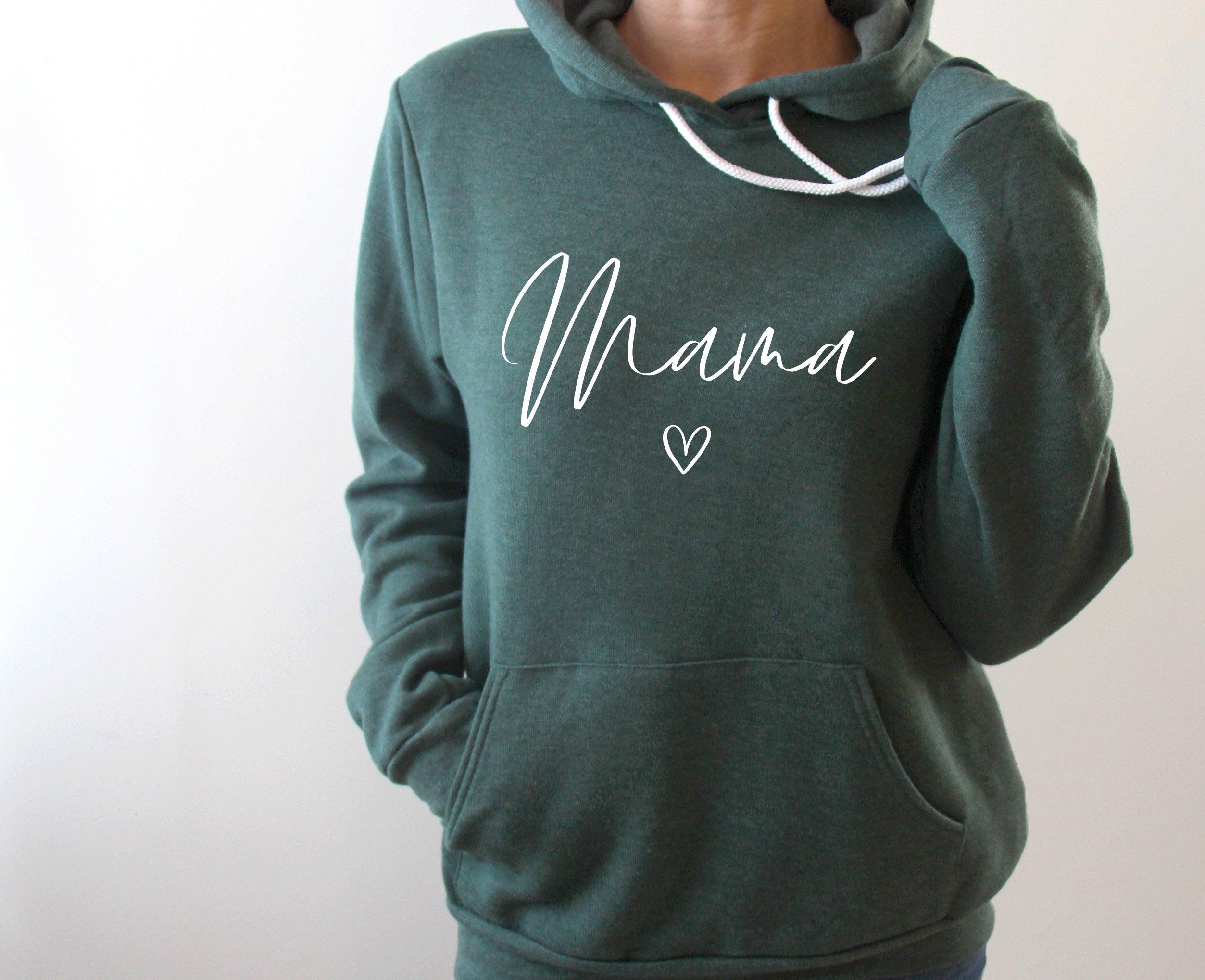 Mama Heart Underneath Sponge Fleece hoodie Sweatshirt