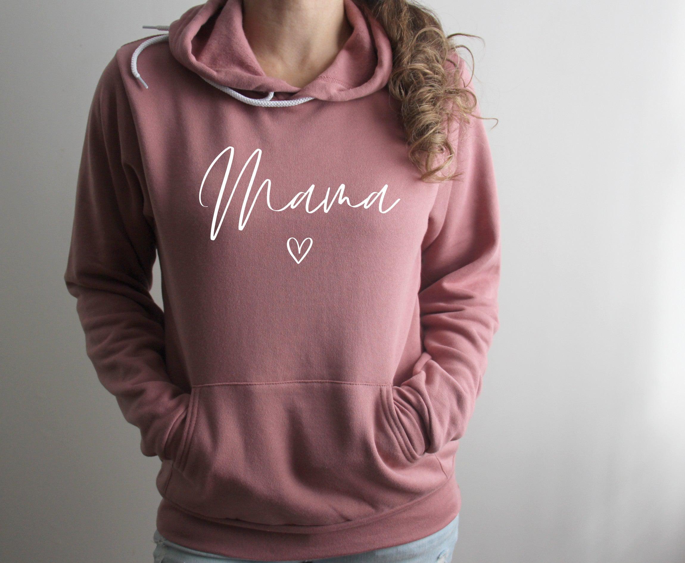 Mama Heart Underneath Sponge Fleece hoodie Sweatshirt