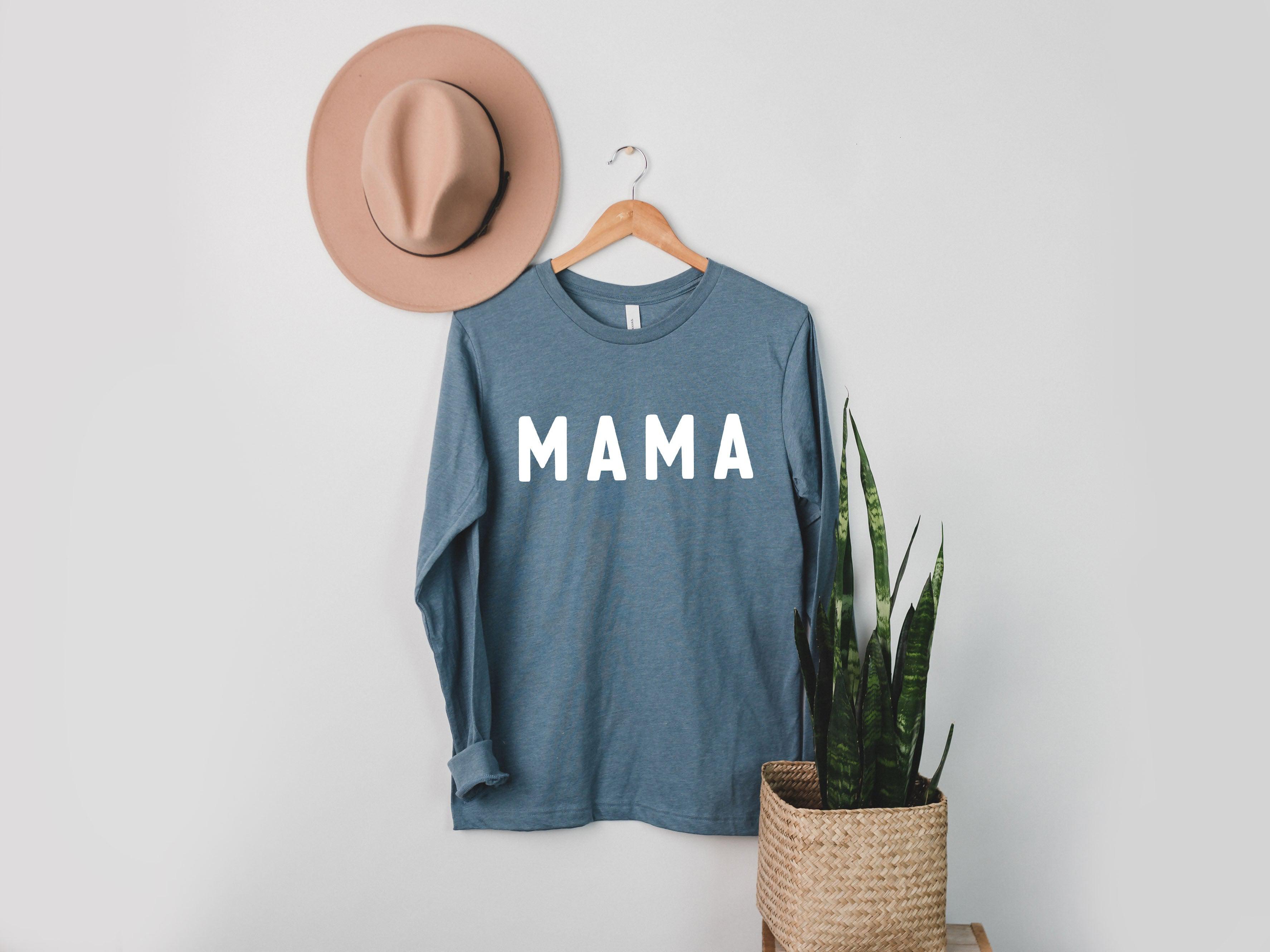 Mama Long Sleeve Tshirt | Mom long sleeve shirt (Rounded font)