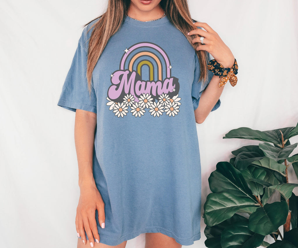 Mama Rainbow Comfort Colors T Shirt