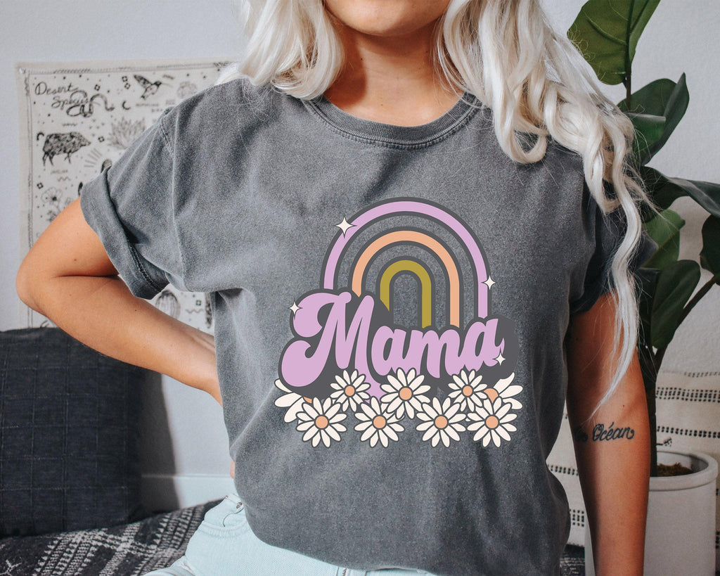 Mama Rainbow Comfort Colors T Shirt