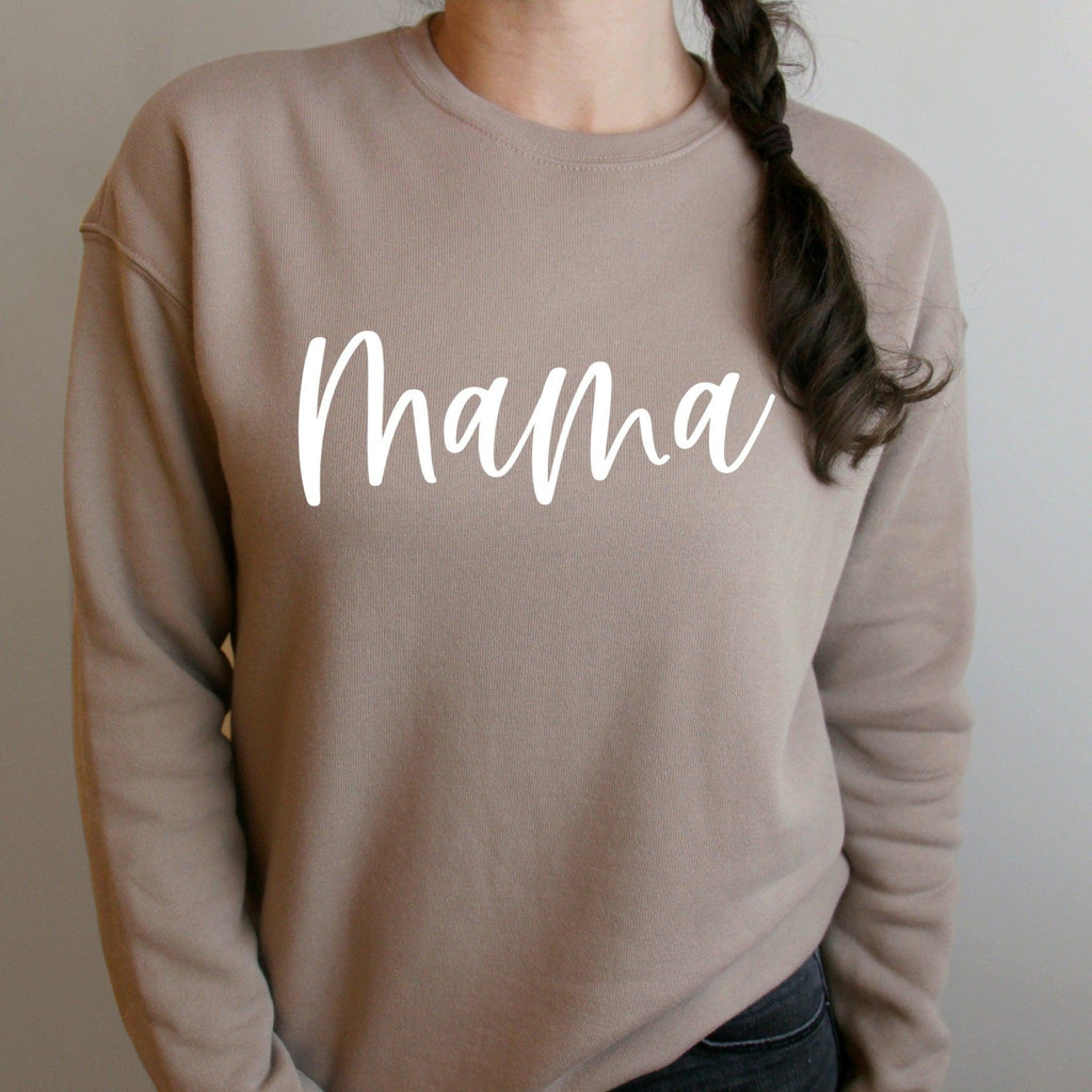Mama Sponge Fleece Crewneck Sweatshirt (Cursive 3)