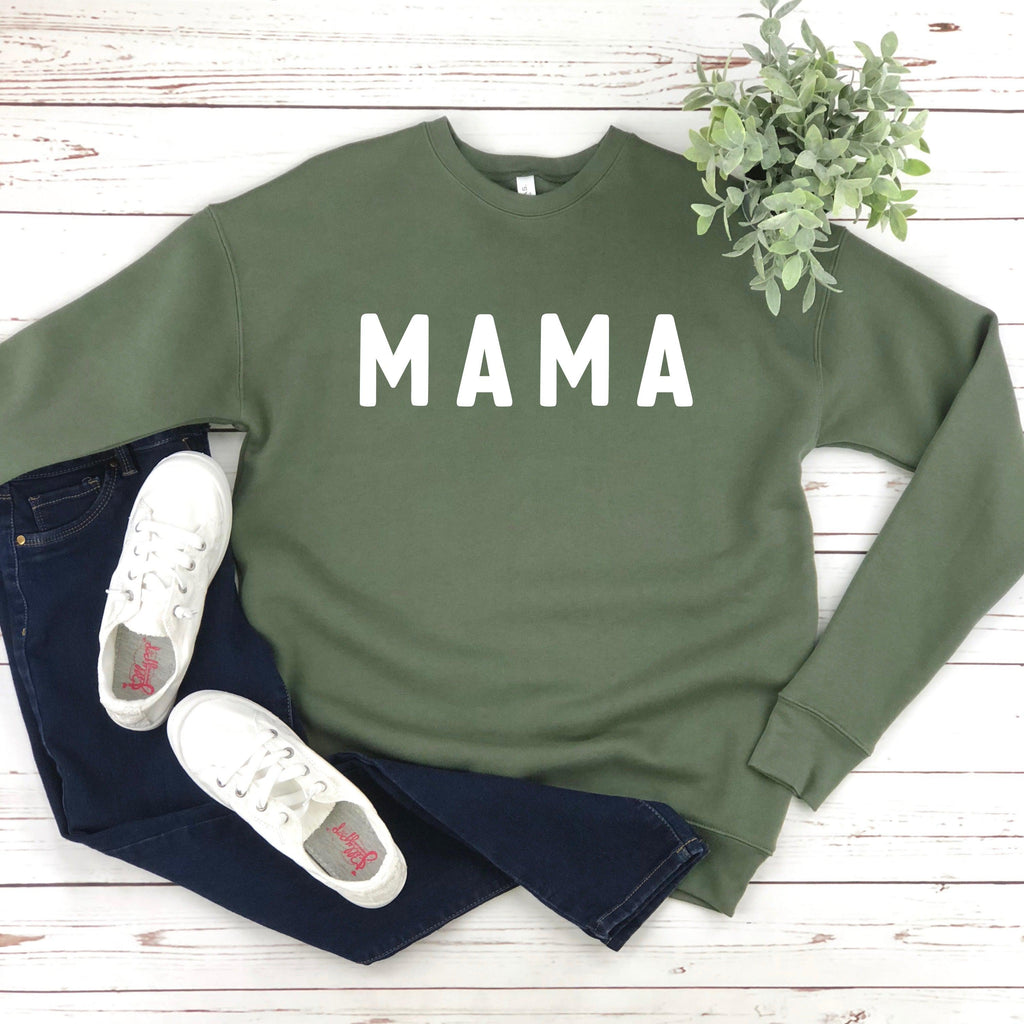 Mama Sponge Fleece Crewneck Sweatshirt (Rounded font)
