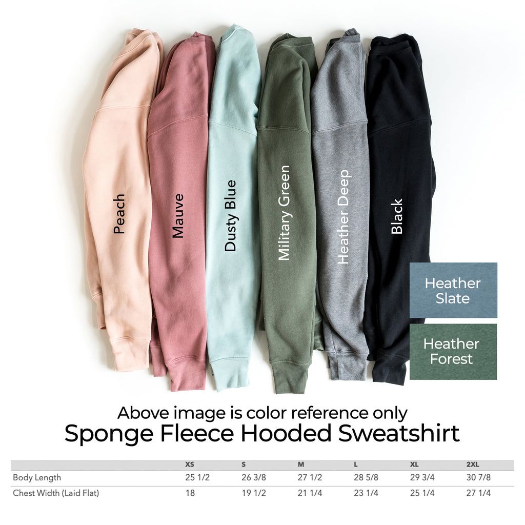Mama Sponge Fleece hoodie Sweatshirt (Rounded font Left Chest)