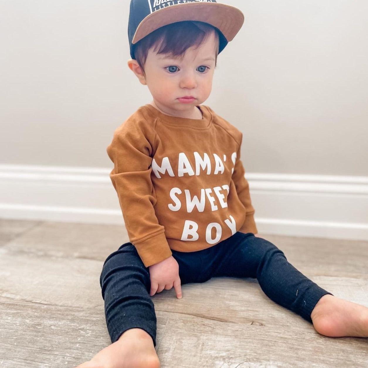 Mama's Sweet Boy Baby Toddler Organic Cotton Pullover