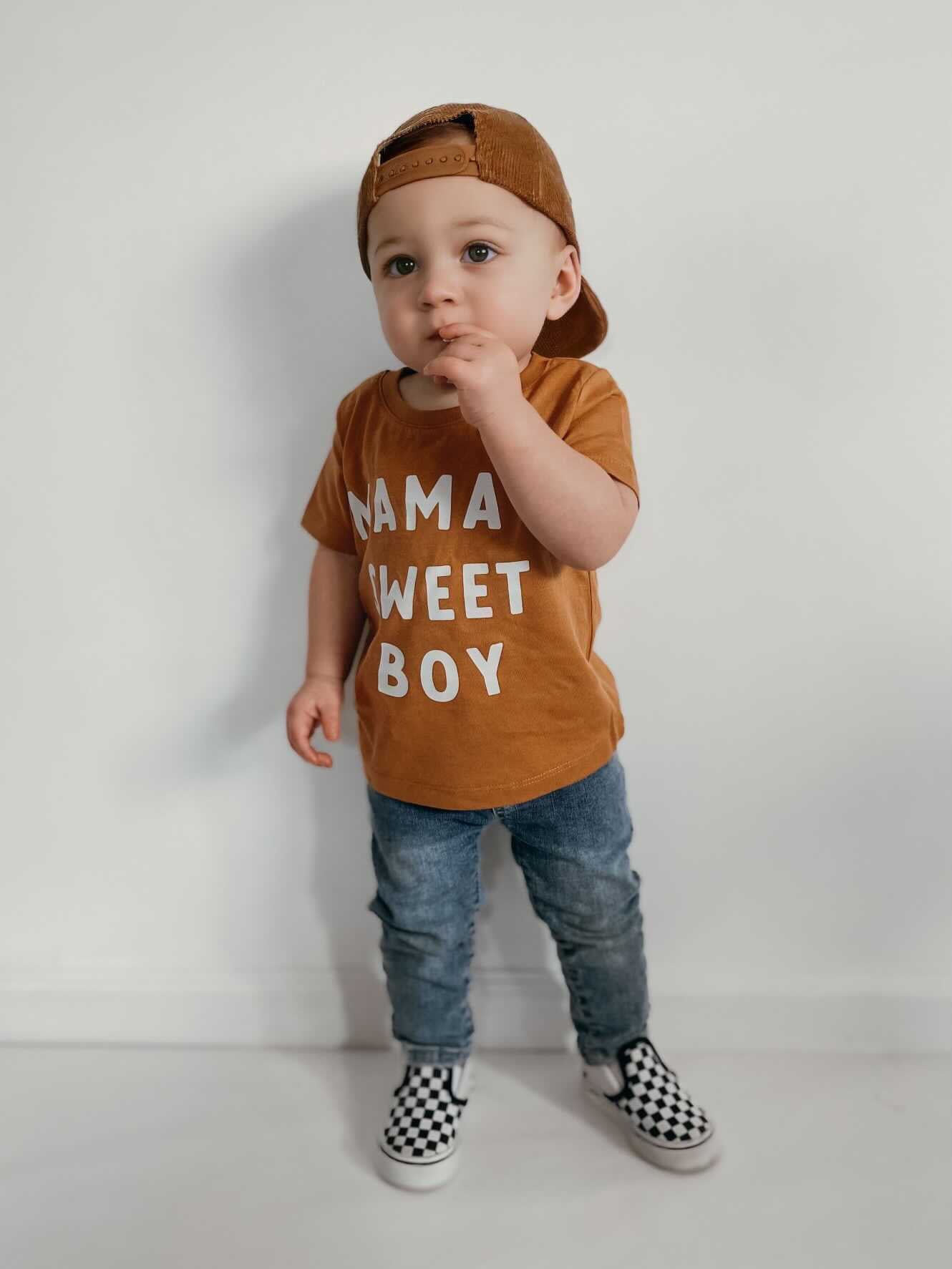 Mama's Sweet Boy Organic Cotton Baby And Kids Tee