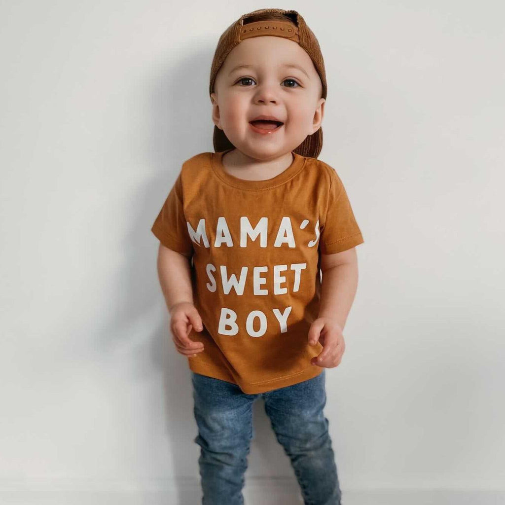 Mama's Sweet Boy Organic Cotton Baby And Kids Tee